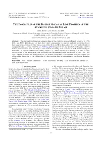 The Formation of the Double Gaussian Line Profiles Of