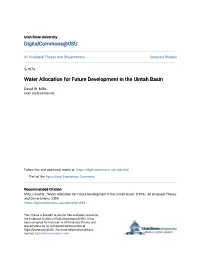 Water Allocation for Future Development in the Uintah Basin