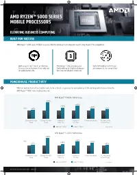 Amd Ryzentm 5000 Series Mobile Processors