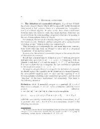 Basics of Monoidal Categories