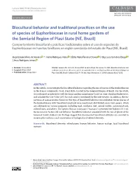 Biocultural Behavior and Traditional Practices on The