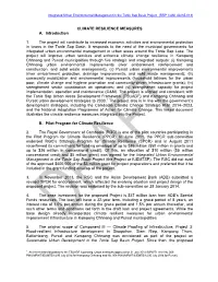 CLIMATE RESILIENCE MEASURES A. Introduction 1. the Project Will