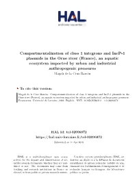 Compartmentalization of Class 1 Integrons and Incp-1 Plasmids In