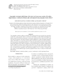 Geographic Variation in Skull Shape of the Water Rat Scapteromys Tumidus