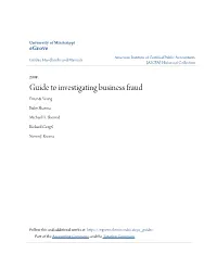 Guide to Investigating Business Fraud Ernst & Young