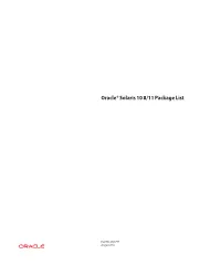 Oracle Solaris 10 811 Package List