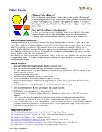 Pattern Blocks