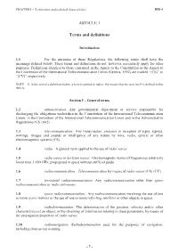 ARTICLE 1 Terms and Definitions