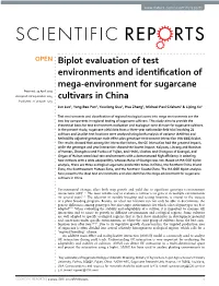 Biplot Evaluation of Test Environments and Identification of Mega