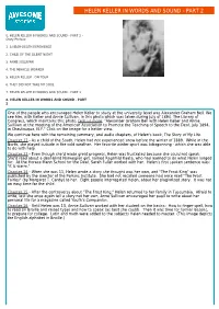 Helen Keller in Words and Sound - Part 2