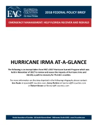 Hurricane Irma At-A-Glance