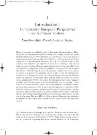Introduction: Comparative European Perspectives on Television History