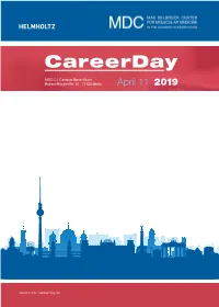 Program of the MDC Career Day 2019 (PDF, 4.26