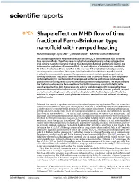 Shape Effect on MHD Flow of Time Fractional Ferro-Brinkman Type