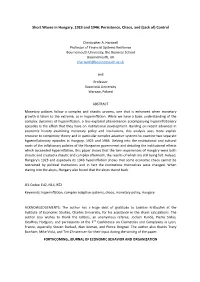 Short Waves in Hungary, 1923 and 1946: Persistence, Chaos, and (Lack Of) Control