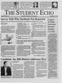 Survey Tells Why Incidents Not Reported Candidate for 30Th District Addresses