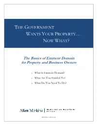 The Basics of Eminent Domain for Property and Business Owners