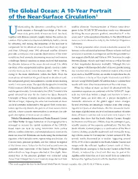 The Global Ocean: a 10-Year Portrait of the Near-Surface Circulation1