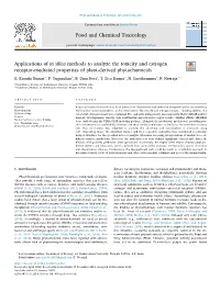 Applications of in Silico Methods to Analyze the Toxicity and Estrogen T Receptor-Mediated Properties of Plant-Derived Phytochemicals ∗ K