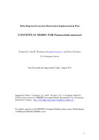 Conceptual Model of Potamocorbula Amurensis Is to Explore Its Weaknesses