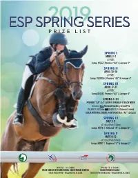 ESP Spring Series Make Our Team Part of Your Success in the Show Ring, on the Field, and in the Winner’S Circle