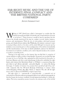 Far-Right Music and the Use of Internet: Final Conflict and the British National Party Compared1