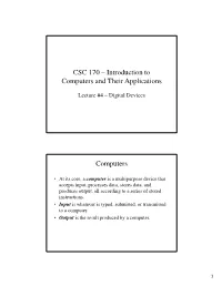 Introduction to Computers and Their Applications