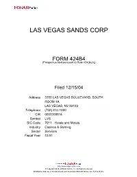 Las Vegas Sands Corp