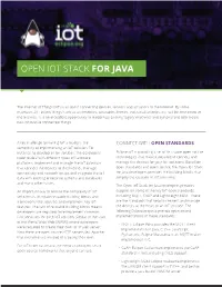 Open Iot Stack for Java