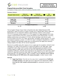Program Endorsement Brief: Cloud Computing Los Angeles/Orange County Center of Excellence, December 2020