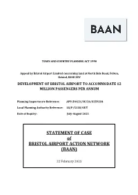 STATEMENT of CASE of BRISTOL AIRPORT ACTION NETWORK (BAAN)