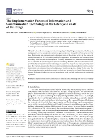 The Implementation Factors of Information and Communication Technology in the Life Cycle Costs of Buildings