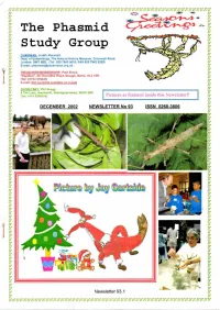 The Phasmid Study Group Is Invited to Exhibit at Some Show S