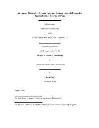 Advanced Electrolyte System Design of Battery Towards Expanded Applications on Energy Storage