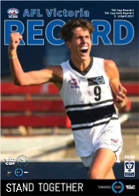 AFL Vic Record Week 2.Indd