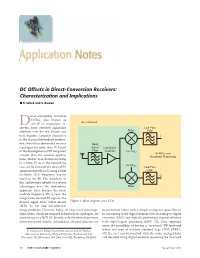 DC Offsets in Direct-Conversion Receivers: Characterization and Implications