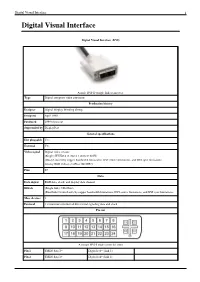 Digital Visual Interface (DVI)