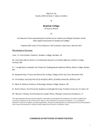 Report from the Evaluation Team