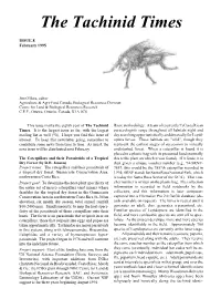 View the PDF File of the Tachinid Times, Issue 8