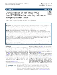 Characterization of Alphabaculovirus: Hearnpv-IIPR05 Isolate Infecting Helicoverpa Armigera (Hubner) Larvae Sanjay M