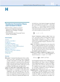 Hamiltonian Perturbation Theory (And Transition to Chaos) H 4515 H