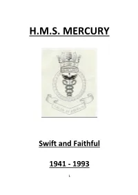 HMS Mercury to the Final Closure of SCU Leydene