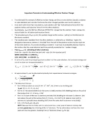 Important Factoids in Understanding Effective Nuclear Charge