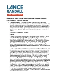 Lance Randall Replies