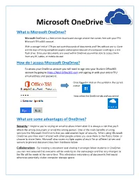 Microsoft Onedrive What Is Microsoft Onedrive?