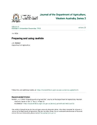 Preparing and Using Rawhide