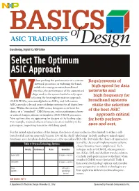 Select the Optimum ASIC Approach