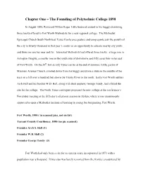 Chapter One – the Founding of Polytechnic College 1890
