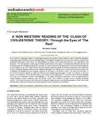 CLASH of CIVILIZATIONS’ THEORY: Through the Eyes of ‘The Rest’