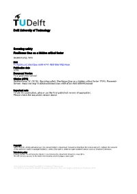 Delft University of Technology Securing Safety Resilience Time As